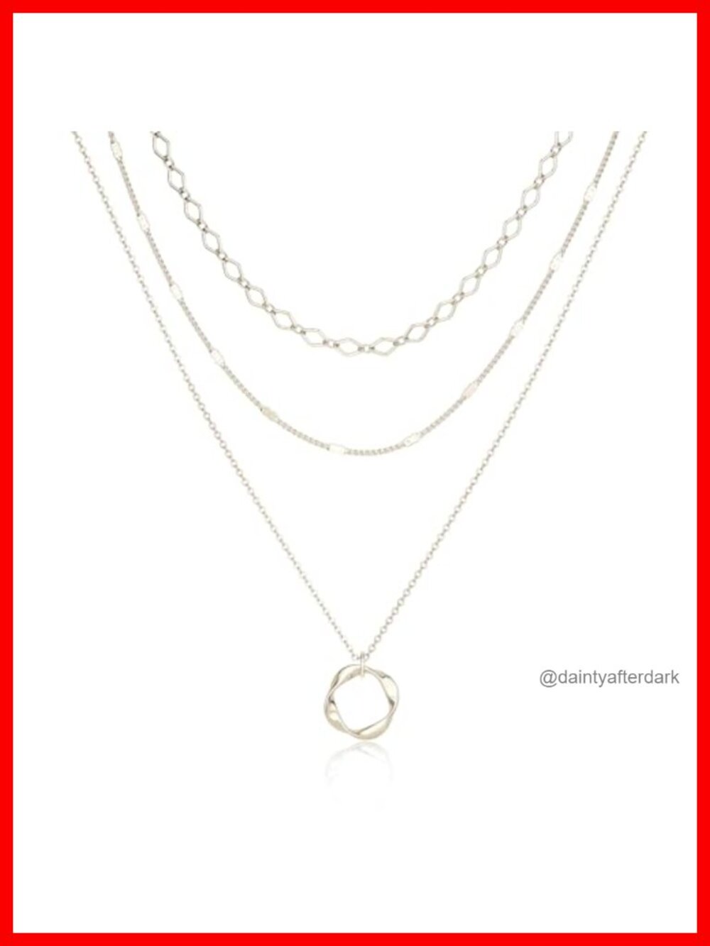 3 Layer 14K Gold Silver Plated Dainty Chain Necklace Set Choker Beach Fashion